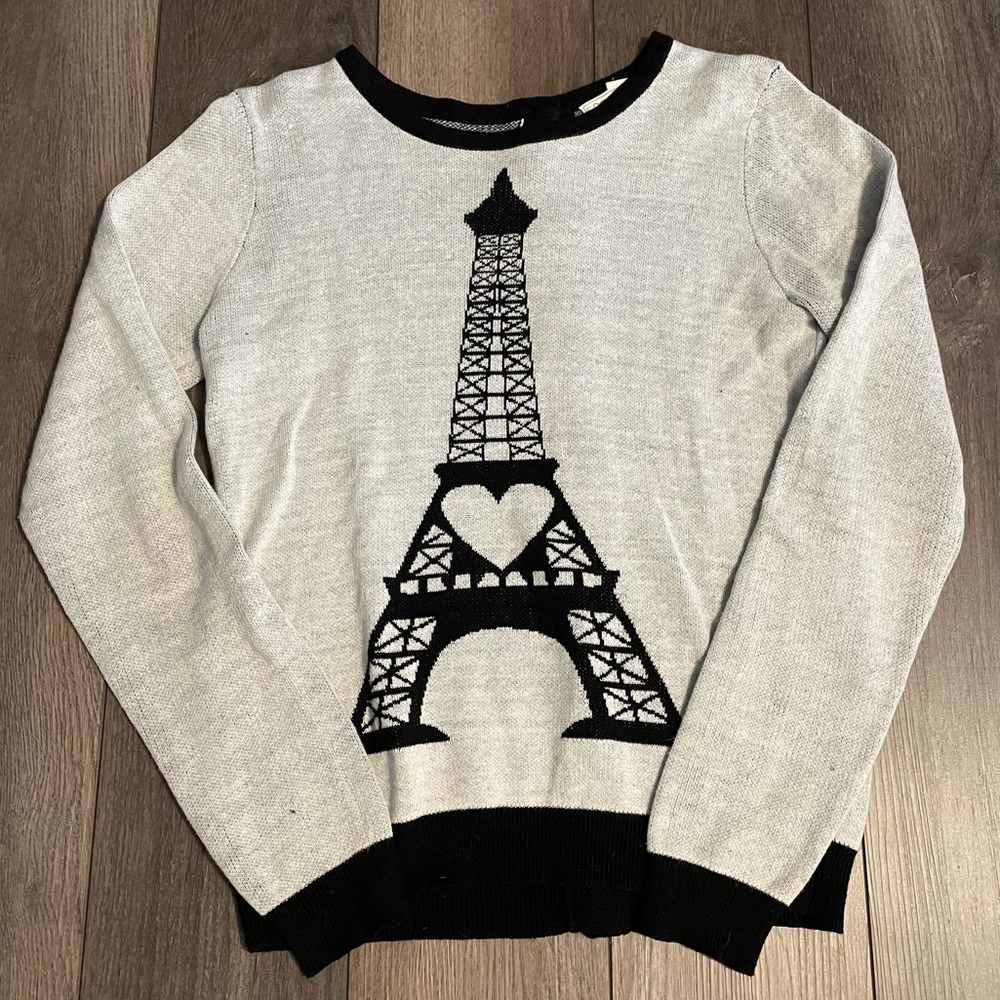 Gray Eiffel Tower Sweater